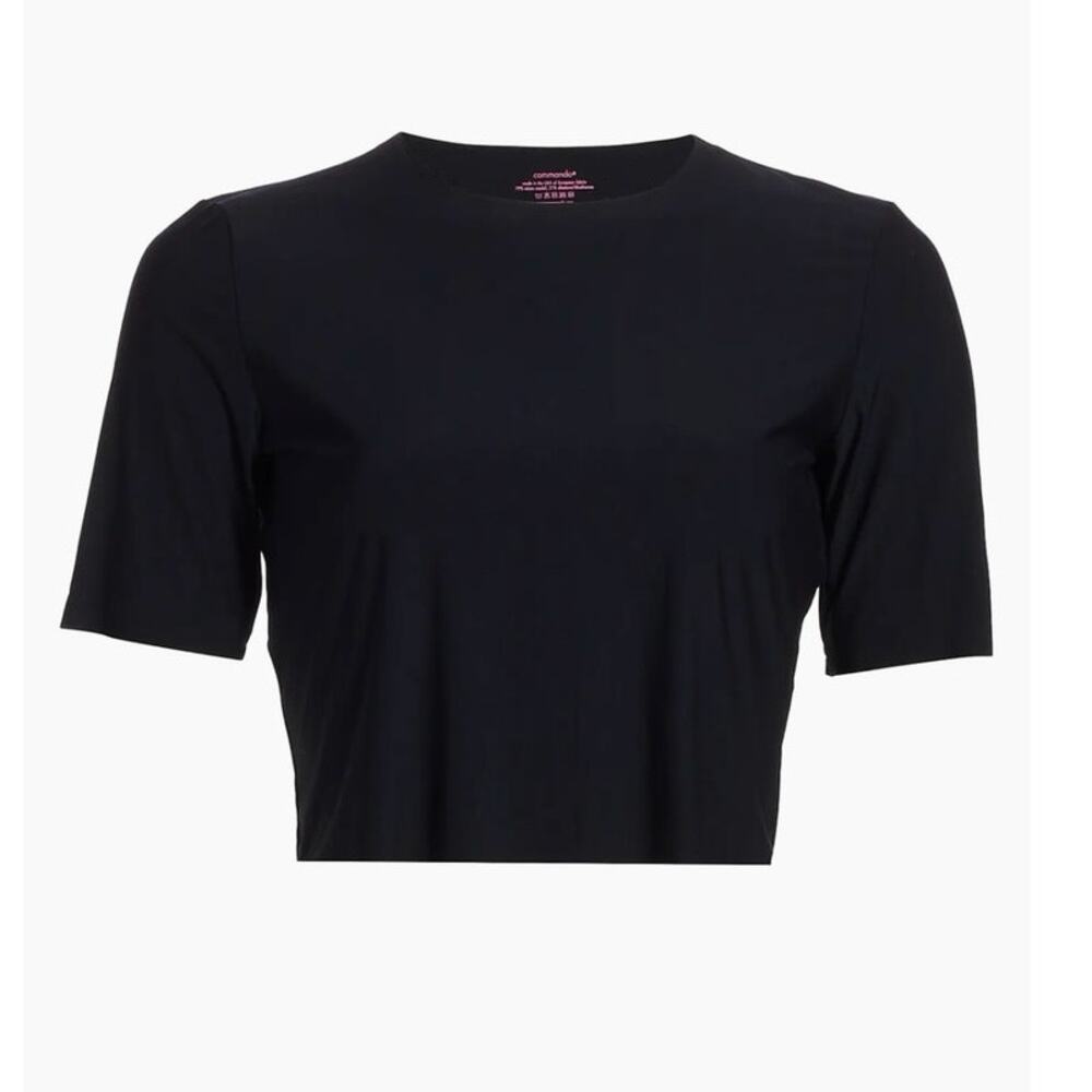 NWOT Commando Butter Cropped T-Shirt in Black SZ XS